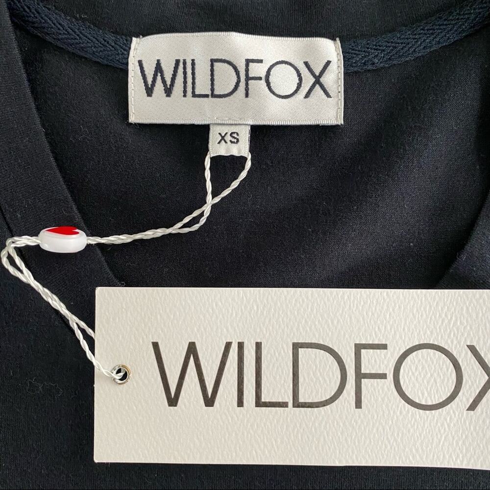 WILDFOX LOVED Womens Black Short Sleeve Baby Tee Swing Dress Mini Size XS - Picture 10 of 11